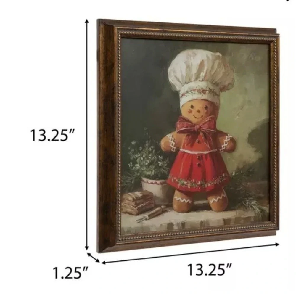 Robert Stanley Gingerbread Baker Wood Wall Decor Christmas Holiday NEW
